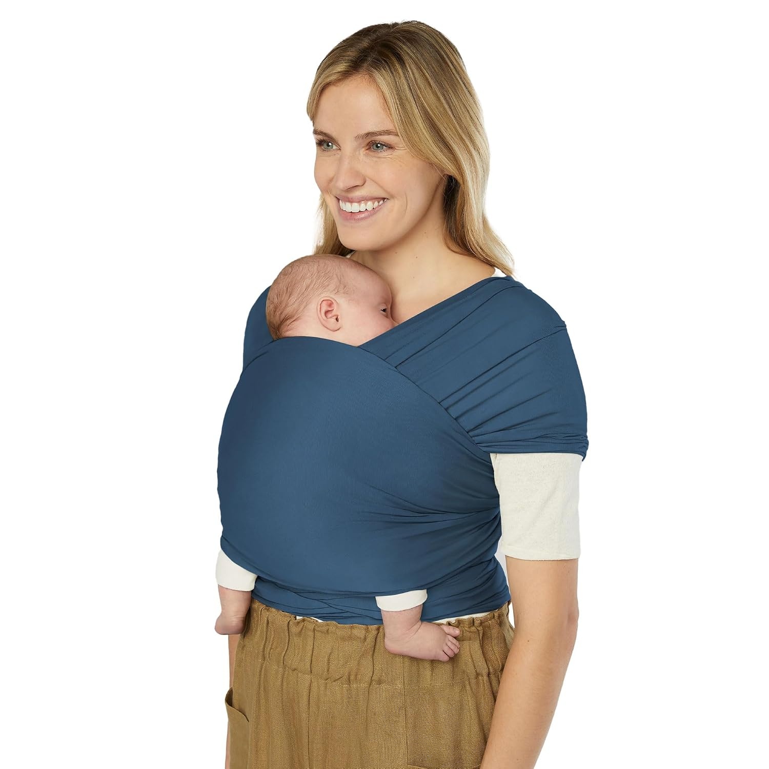 image:imageErgobaby Aura Baby Wrap Carrier for Newborn 012 Months Soft Stretchy Infant Wrap Carrier with HipHealthy Positioning PreTied Design Fits 825 lbs Twilight NavyTwilight Navy