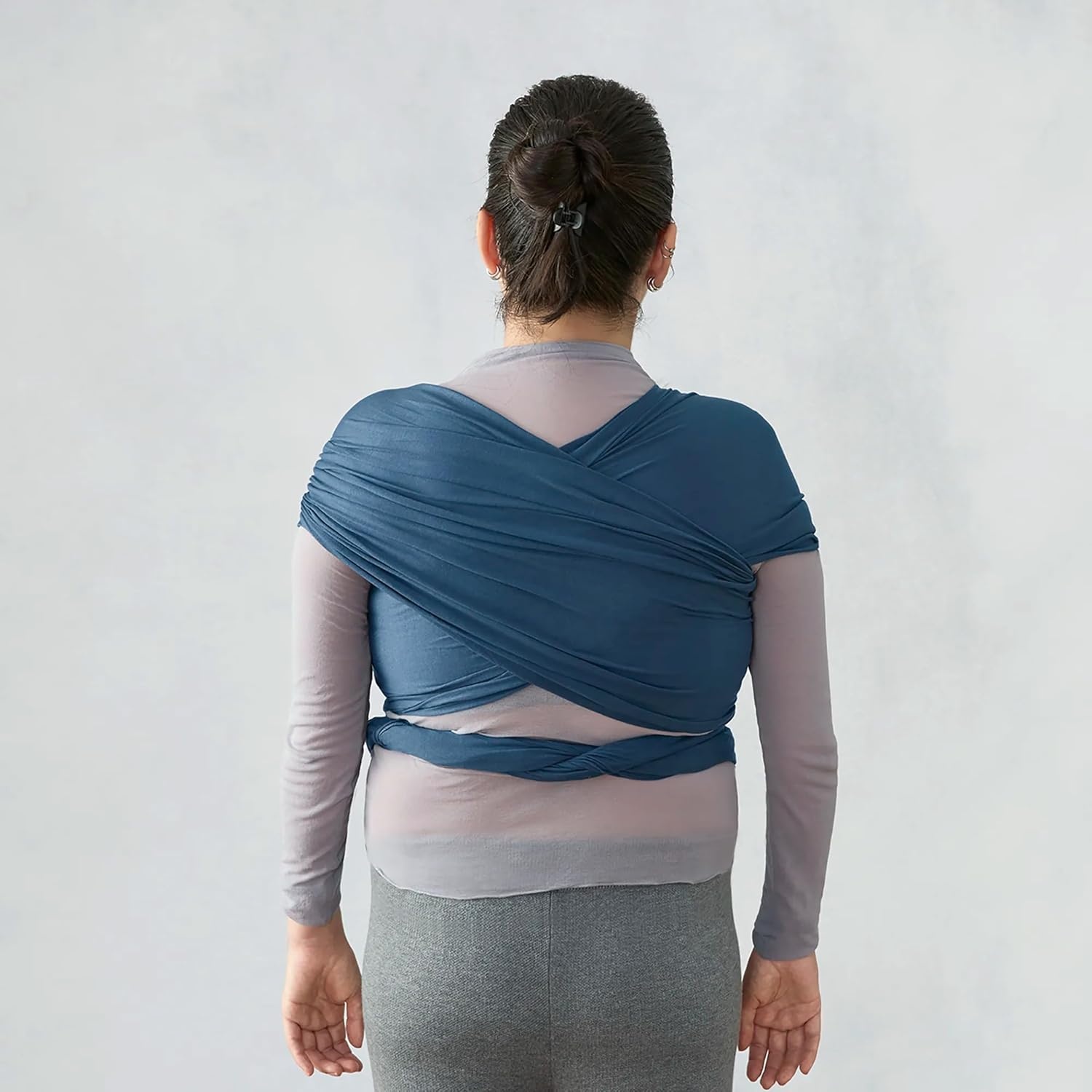 image:imageErgobaby Aura Baby Wrap Carrier for Newborn 012 Months Soft Stretchy Infant Wrap Carrier with HipHealthy Positioning PreTied Design Fits 825 lbs Twilight NavyTwilight Navy