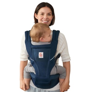Ergobaby Alta Hip Seat Baby Carrier for Babies and Toddlers 4-48 Months | 3-Position Convertible Ergonomic Baby Carrier, Storage Pocket, Sun Hood, Hip-Healthy Positioning, Fits 12-45 lbs, Onyx Black(Midnight Blue)