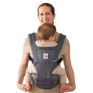 Ergobaby Alta Hip Seat Baby Carrier for Babies and Toddlers 4-48 Months | 3-Position Convertible Ergonomic Baby Carrier, Storage Pocket, Sun Hood, Hip-Healthy Positioning, Fits 12-45 lbs, Onyx Black(Graphite Grey)
