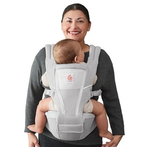 Ergobaby Alta Hip Seat Baby Carrier for Babies and Toddlers 4-48 Months | 3-Position Convertible Ergonomic Baby Carrier, Storage Pocket, Sun Hood, Hip-Healthy Positioning, Fits 12-45 lbs, Onyx Black(Pearl Grey)