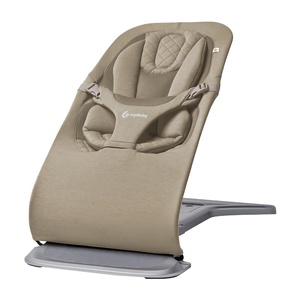Ergobaby Evolve 3-in-1 Bouncer Seat for Babies and Toddlers 5.5-25 lbs | Multi Position Baby Rocker Seat with Adjustable Heights, Secure Harness, Newborn Insert, Mesh Cream(Soft Olive)